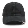 Chapéu de Pato Feminino Cor Lisa Lavado Desgastado Rasgado para Primavera e Outono Chapéu de Sol Protetor Solar de Exterior para Homens Boné de Basebol