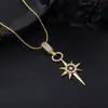 Collar con Colgante de Estrella de Ocho Puntas de Nuevo Estilo Transfronterizo para Hombres, Diseño de Moda y Versátil, Cadena de Suéter de Gama Alta de Nicho para Mujeres