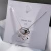 Collar plateado para mujer plata 925 cadena clavicular lindo candado de larga vida joyería de plata joyería con letras de campana candado de seguridad personalizado
