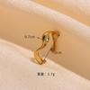 Anillo de Acero Inoxidable con Apertura de Línea Geométrica Simple Transfronterizo Anillo Ajustable para Mujer Joyería de Mano Chapada en Oro al Vacío por Presión de Aceite