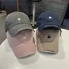 Gorra de Béisbol Casual Simple Estilo Coreano con Letra Pequeña para Mujer con Visera Curva Versátil para la Calle Visera Bordada con Letra Gorra de Pico