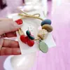 Goma de pelo de fruta linda coreana para niña, cuerda para el pelo, alta elasticidad, cabeza de bola, anillo para coleta de pelo, grueso, cuerda para el pelo tipo I