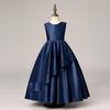Vestido de princesa para niña de AliExpress, nuevo vestido de satén para actuación en el escenario con piano.