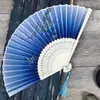 Presentes Clássicos de Estilo Antigo, Leques de Seda e Bambu, Leques de Bambu e Madeira Estilo Japonês, Leques de Flor de Cerejeira, Leques Dobráveis, Adereços de Dança para Atacado