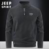 Jeep Spirit Nuevo Estilo Sudadera de Forro Polar con Cremallera para Hombre Sudadera Cálida con Cuello Alto Ropa para Hombre 2516