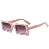 Nuevas gafas de sol retro Harajuku de montura cuadrada con diamantes, modernas y a la moda, estilo europeo y americano, brillantes y geniales, gafas de sol hip-hop disco