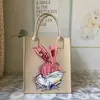 Bolsa Tote Tendência de Feltro com Transfer de Calor Novo Estilo Bolsa para Estudo de Desenho Animado Bolsa para Lancheira Bolsa Tote Cem Dias Bolsa de Compras Estampada