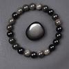 Venta caliente transfronteriza pulsera de cuentas de piedra solar de 8 mm joyería cristal en polvo ojo de tigre ágata hecha a mano pulsera de cristal al por mayor