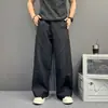 Pantalones Occidentales Plisados de Corte A para Viajes Cuatro Estaciones Pantalones Casuales Unisex de Pierna Ancha Caída Holgados Adelgazantes Casuales Largos