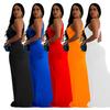 C6940 Cross-border AliExpress Amazon Europeia e Americana Moda Feminina Independente Stand Vestido de Noite de um ombro Slim-fit