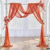 Cortina de Arco Drapê de Casamento Cortina de Gaze Bonita Evento de Casamento no Gramado Drapê para Exterior Caminho de Mesa Pérola Estilo Europeu