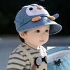 Gorra de béisbol de mezclilla fina con diseño de patito de dibujos animados para primavera y otoño, para niños y niñas, protección solar para bebés