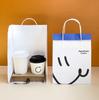 Bolsa de embalaje para té con leche, portavasos de café personalizado, bolsa para una taza, taza doble, bolsa para cuatro tazas, bolsa de papel kraft plegable para llevar, logotipo