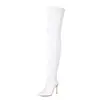 Botas Britânicas de Couro Patente Novo Estilo Acima do Joelho, Botas de Cavaleiro que Mostram as Pernas, Três Tipos de Botas Femininas de Salto Alto, Botas para Pole Dance, Sapatos de Exportação