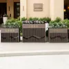 Caja de flores de hierro forjado para exteriores personalizada, caja de luz, canaleta para flores para asientos exteriores de restaurante y tienda de té con leche, mampara, macizo de flores para exteriores