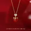 Pulsera de Caballo de la Suerte Año del Zodiaco de Plata Pura S925 Collar de Ágata Roja Joyería Estilo Chino Nuevo Transfronterizo Dropshipping