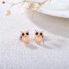 Pendientes de búho lindos estilo Ins Pendientes de animales pequeños creativos moda coreana Pin de plata 925 Pendientes de temperamento venta al por mayor