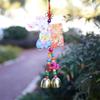 A nova placa de madeira pintada cor coelho Wind Bell características criativas campainha pendurada Home Hotel decoração de artesanato