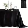 Decoração para Banquete de Hotel de Luxo Casamento Amazon Transfronteiriço Cor Sólida Retangular Liso Pano de Ferro Toalha de Mesa Toalha de Mesa de Cetim