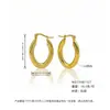 Amazon Pendientes de Acero de Titanio Transfronterizos para Mujer en Stock Venta al por Mayor Oro Nicho Otoño e Invierno Pendientes de Botón que No se Desvanecen Joyería Geométrica