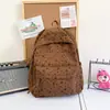 Mochila Dulce Versátil Estilo Coreano Ins con Gran Capacidad, Lazo de Pana, Bolso Escolar Ligero para Estudiantes Mujeres