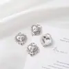 Colgante Chapado Diamante Perla Flor Calada Corazón Cepillado Corazón Melocotón Mariposa Accesorios de Joyería Colgante de Collar DIY Pendientes