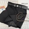 Saia Lápis A-Line Estilo College Coreano para Primavera e Verão, Cintura Alta, Emagrecedora, Corte Reto, Anti-Exposição, Justa ao Corpo