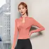 Chamarra de Fitness Estilo Otoño con Cremallera Celebridad de Internet para Mujer, Cremallera, Adelgazante, Secado Rápido, Manga Larga, Ajustada, Ropa Deportiva de Yoga, Top