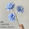 Materiales Florales Azul Cielo para Bodas, Flores de Seda, Arreglos Florales para Celebraciones de Bodas, Decoraciones Florales para Salones, Flores Decorativas Suaves para Techos, Flores para Pasillos