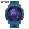 Sanda SANSDA Podómetro de Calorías Reloj Despertador Impermeable Multifuncional Montañismo Resistente a Golpes Reloj para Hombres y Mujeres 2145