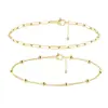 Venta Caliente Europea y Americana Pulsera de Cadena de Clip de Doble Capa de Oro de 14K para Mujer Pulsera Sencilla de Moda de Acero Inoxidable Trenzado Hueso de Serpiente