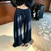 Pantalones fluidos de diseño de moda estilo francés, pantalones de yoga de tacto frío para mujer, pantalones casuales nuevos, versión coreana de pantalones de corte relajado