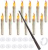Halloween transfronterizo 12 velas flotantes LED con candelabros y control remoto velas sin llama luces de velas parpadeantes