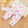 Pantalones de verano para niños, antimosquitos, para niñas, ligeros, transpirables, de algodón puro, con estampado para bebés.
