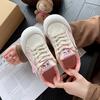 Plataforma Transfronteiriça Plus Size Sapatos Brancos Pequenos Moda Feminina Para Usar Por Cima Sapatos Fofos de Cabeça Grande Casuais Versáteis Sapatos Esportivos de Camada Única