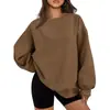 Comercio exterior primavera, otoño e invierno unisex ajuste holgado sudadera deportiva cuello redondo pullover manga larga top casual