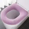 Capa de assento de vaso sanitário universal, espessada para todas as estações, design de tricô, lavável, para uso doméstico