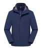 Chaqueta tres en uno, color liso, desmontable, a prueba de viento, impermeable, cálida, adecuada para actividades al aire libre, ropa de trabajo de otoño e invierno, chaqueta de montañismo, logo personalizado disponible