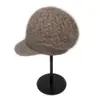 Nueva Gorra de Pico Tejida para Otoño e Invierno, Cálido Sombrero de Lana con Pelo de Conejo para Mujer, Sombrero de Lana con Lentejuelas, Moderno y Versátil, Hace que la Cara Parezca Más Pequeña
