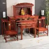 Juego de Cuatro o Seis Piezas de Muebles de Madera Maciza Estilo Chino para Salas de Estar Rurales, Salones Ancestrales, Altares Budistas, Mesas de Ofrendas, Mesas de Incienso, Mesas de los Ocho Inmortales y Gabinetes de Santuario