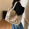 Bolsa de Lona para Mujer 2026 Estilo Nuevo Gran Capacidad Estilo Perezoso Bolso de Mano Versátil Diario Trabajo Viaje Bolso Tote de Hombro