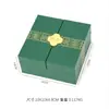 Caja de Regalo Heritage Cinturón Dorado con Acabado de Alta Gama, Etiqueta Dorada de Trébol de Cuatro Hojas, Joyero de Doble Apertura para Guardar Collares y Anillos, Al por Mayor en Stock