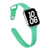 Pulseira de Silicone para Relógio Compatível com Apple iWatch Fivela Invertida S11 Cintura Fina Clássico S10 Modelo Fino 987 Cor Sólida