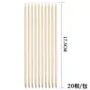 5,3-17,5cm palito de madeira de laranjeira para manicure removedor de limpeza de pele morta ponta de unha palito de madeira palito para furar 20/100 sacos