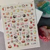Adesivos de Unha de Panda de Desenho Animado Fofo 5D Em relevo Estéreo Panda Fofo DIY Adesivos de Unha para Crianças Modelo Yl