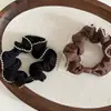 Corda de Cabelo de Tecido com Borda Prateada de Metal de Alta Qualidade Coreana Elástico Pequeno para Cabelo Faixa de Cabeça Elegante Elástico Acessórios de Cabelo para Mulheres