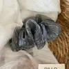 Pinza para el pelo de organza con pedrería estilo coreano para mujer, pinza banana de alta gama con diseño de cielo estrellado para coletas, accesorio para el pelo de pinza retorcida