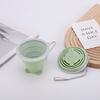 Fabricante de Silicona al por Mayor Color Sólido Mini Taza Plegable de Viaje Retráctil Taza para Beber al Aire Libre Taza Retráctil de Silicona