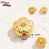 Cuentas Espaciadoras Perforadas Estilo Chino Chapadas en Cobre Antiguo Oro de 18 Quilates Cuentas Sueltas Colgante Pequeño Pulsera DIY Collar Accesorios de Joyería Decoración Colgante