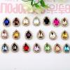 Gota em forma de cristal costurado à mão garra broca borda de vidro garra broca KC ouro e prata sola sapatos de casamento diy acessórios de vestuário